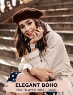 Wearlizer Posh Leather Bands Compatible With Apple Watch Band 41mm 40mm 38mm Women, Boho Handmade Braided Beads Bracelets Multilayer Wrap Jewelry Strap For iwatch Series Ultra 8 7 6 5 4 3 2 1 Se - Image 2